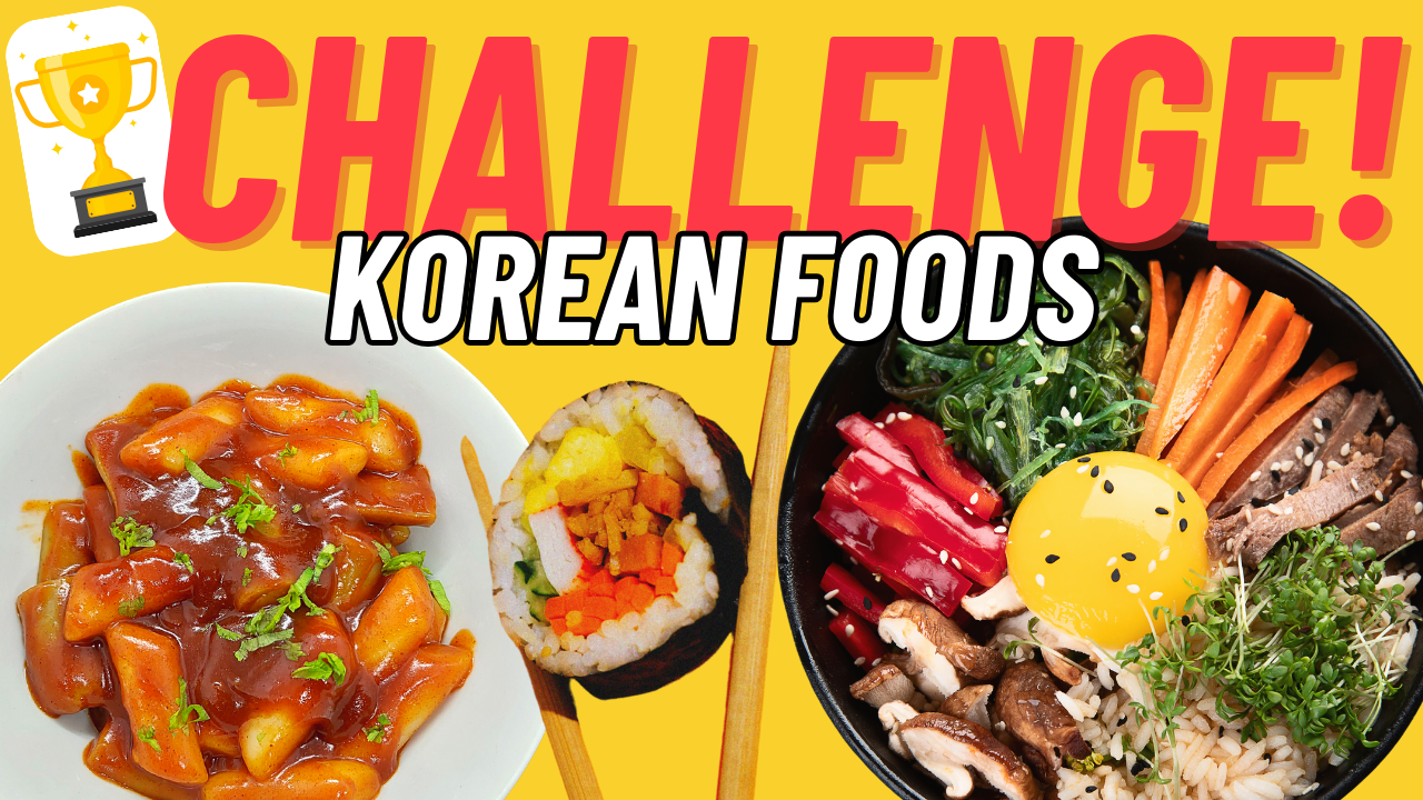 Korean Foods Challenge | Beat the 5-Level Korean Foods!