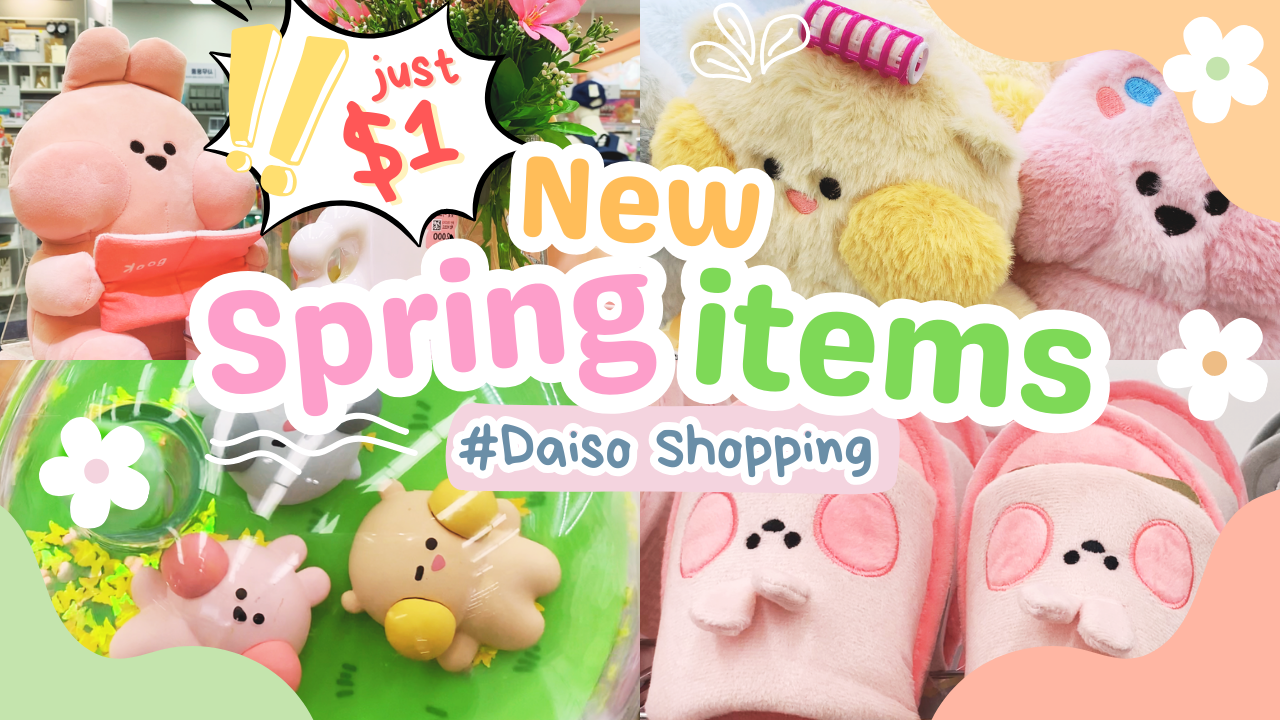 🛍️Shopping in Korea🇰🇷 :  $1 Store ‘Daiso’ Spring edition New Items Tour, cheap and pretty characters 02